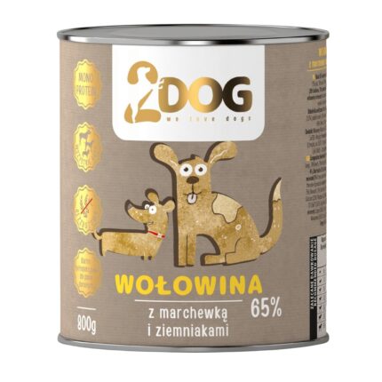 2Dog mokra karma wołowina z rosołem 800g