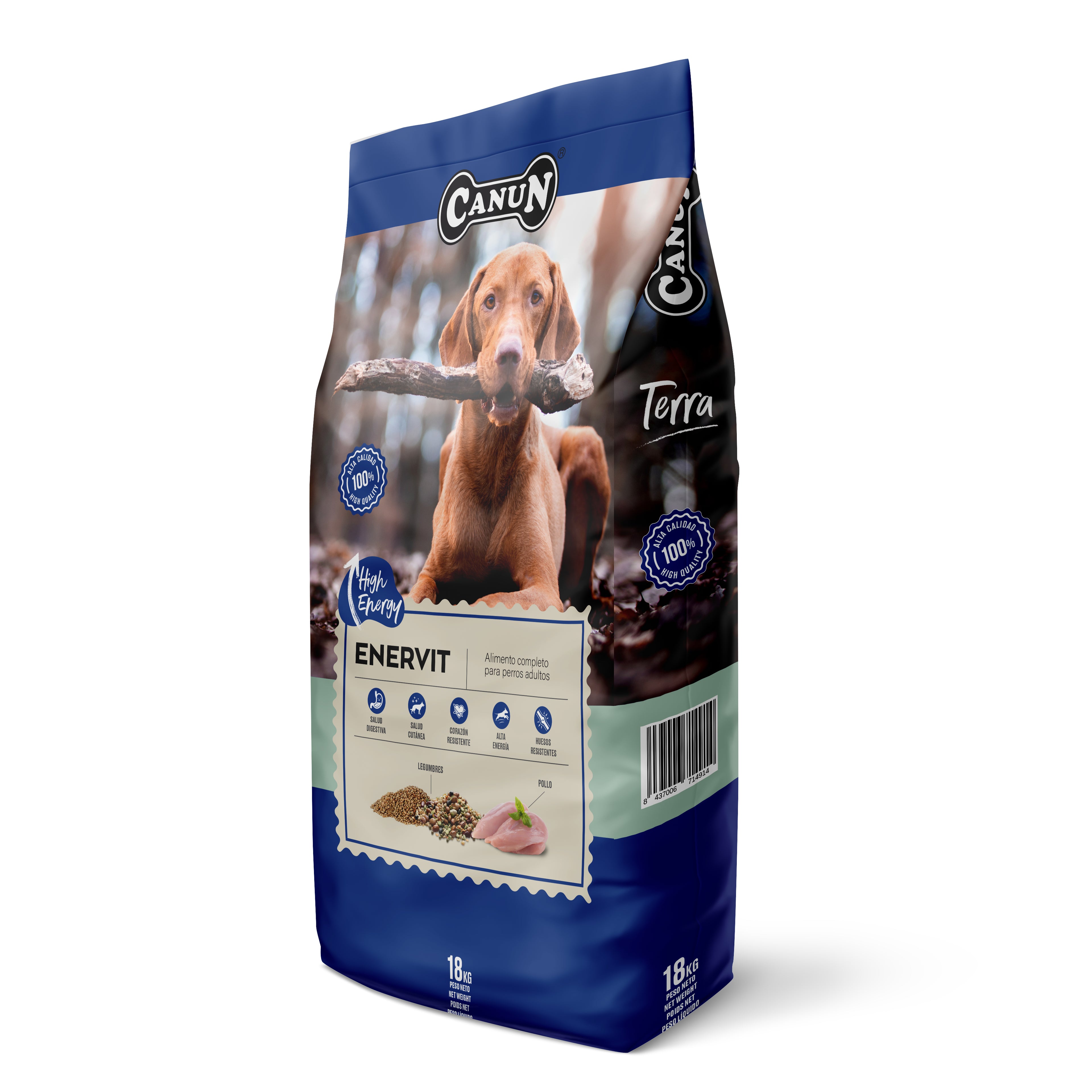 Canun Terra Enervit 18 kg karma dla psów dorosłych lekkostrawna