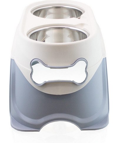 Miska dla psa - podwójna stalowa podwyższona